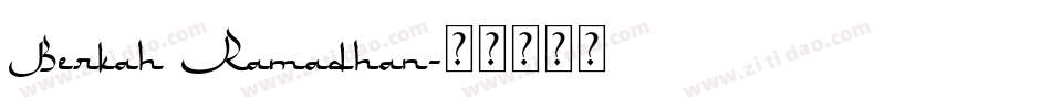Berkah Ramadhan字体转换